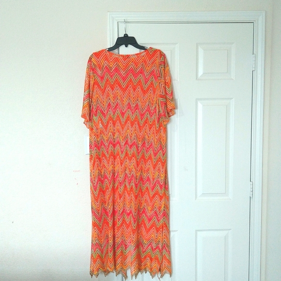 JM studio by John Meyer women's coral colorful plus size two pieces set dress - Picture 7 of 14